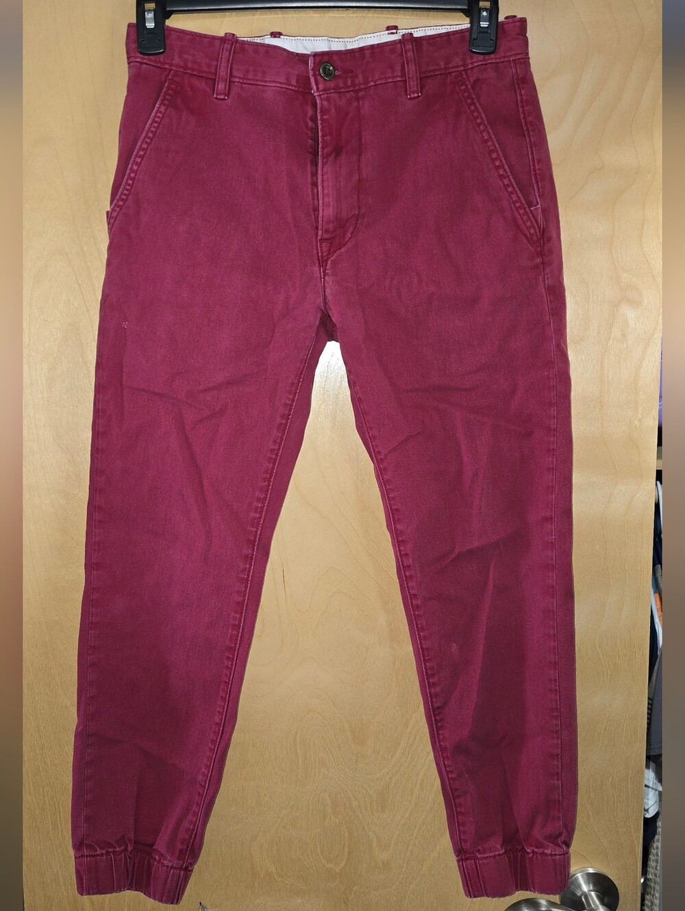 Levi's Burgundy Denim Joggers